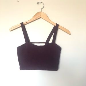 Charlotte Russe Purple Cage Back Crop Top